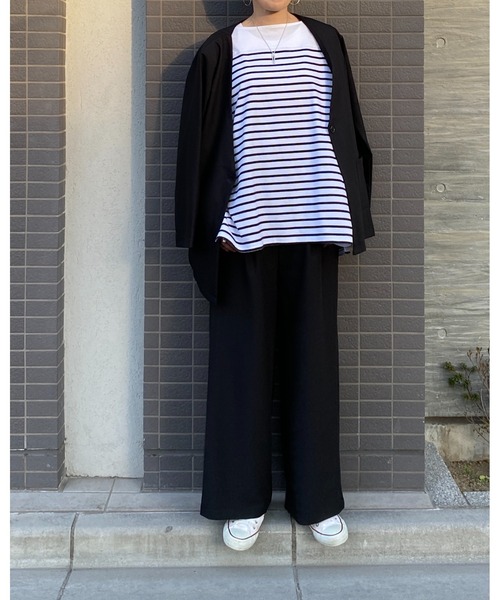She's Closet(シーズクローゼット)の「美シルエットタック入りハイウエストストレートワイドパンツ(その他パンツ・レディース・ブラック/ベージュ/グリーン/サンドベージュ・M/L)」の12枚目の写真