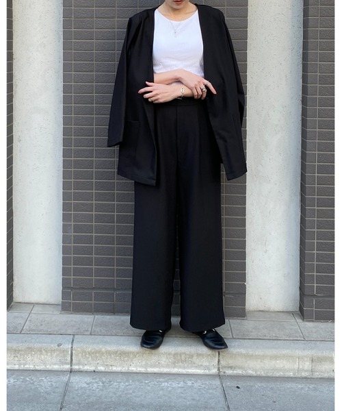 She's Closet(シーズクローゼット)の「美シルエットタック入りハイウエストストレートワイドパンツ(その他パンツ・レディース・ブラック/ベージュ/グリーン/サンドベージュ・M/L)」の14枚目の写真