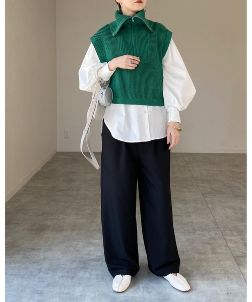 She's Closet(シーズクローゼット)の「美シルエットタック入りハイウエストストレートワイドパンツ(その他パンツ・レディース・ブラック/ベージュ/グリーン/サンドベージュ・M/L)」の18枚目の写真