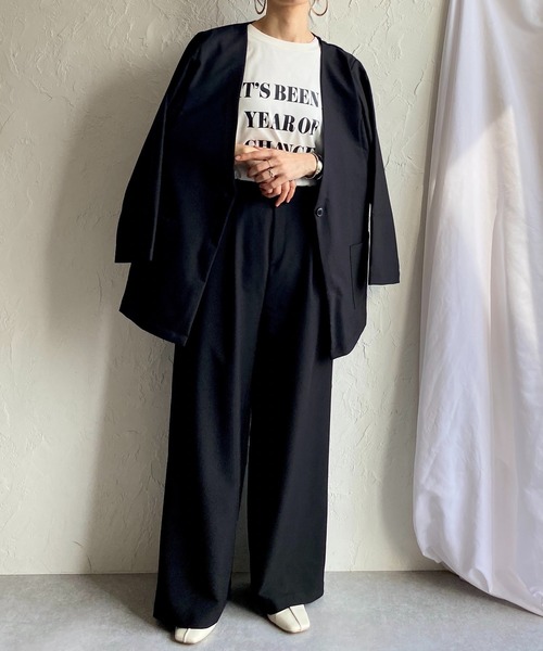 She's Closet(シーズクローゼット)の「美シルエットタック入りハイウエストストレートワイドパンツ(その他パンツ・レディース・ブラック/ベージュ/グリーン/サンドベージュ・M/L)」の19枚目の写真