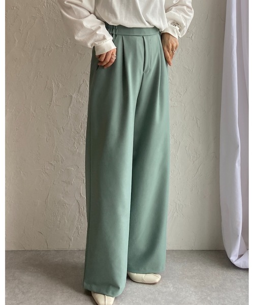 She's Closet(シーズクローゼット)の「美シルエットタック入りハイウエストストレートワイドパンツ(その他パンツ・レディース・ブラック/ベージュ/グリーン/サンドベージュ・M/L)」の20枚目の写真