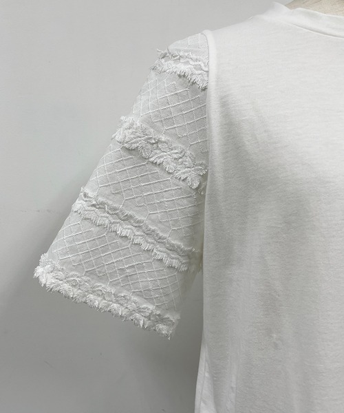 BE NEAT（ビーニート）の「袖刺繍プルオーバー（Tシャツ/カットソー・レディース・ブラック/オフホワイト・M）」の5枚目の写真