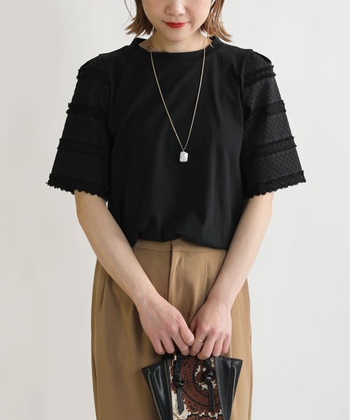 BE NEAT（ビーニート）の「袖刺繍プルオーバー（Tシャツ/カットソー・レディース・ブラック/オフホワイト・M）」の22枚目の写真