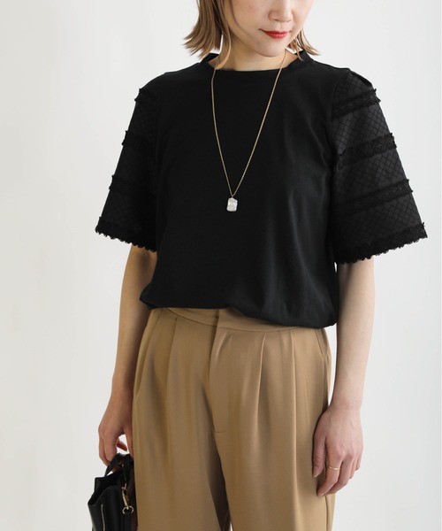 BE NEAT（ビーニート）の「袖刺繍プルオーバー（Tシャツ/カットソー・レディース・ブラック/オフホワイト・M）」の12枚目の写真