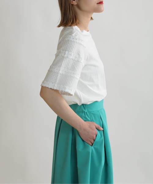 BE NEAT（ビーニート）の「袖刺繍プルオーバー（Tシャツ/カットソー・レディース・ブラック/オフホワイト・M）」の16枚目の写真