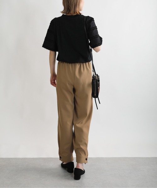 BE NEAT（ビーニート）の「袖刺繍プルオーバー（Tシャツ/カットソー・レディース・ブラック/オフホワイト・M）」の6枚目の写真