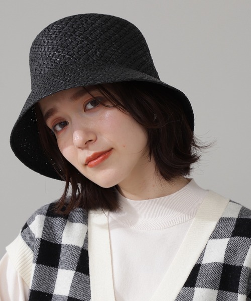 N.（N. Natural Beauty Basic）（エヌエヌナチュラルビューティーベーシック）の「ペーパーバケットハット（ハット・レディース・ブラック/ベージュ・FREE）」の5枚目の写真