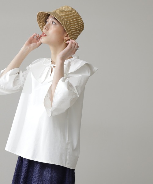 N.（N. Natural Beauty Basic）（エヌエヌナチュラルビューティーベーシック）の「ペーパーバケットハット（ハット・レディース・ブラック/ベージュ・FREE）」の6枚目の写真