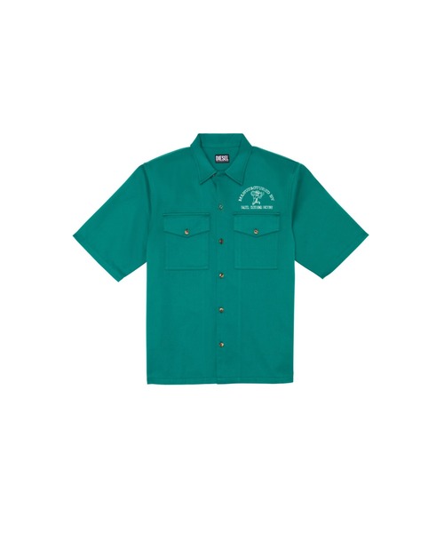 DIESEL（ディーゼル）の「メンズ シャツ ボウリングシャツ サステナブル（シャツ/ブラウス・メンズ・グリーン/ホワイト系その他/ブルー・X-LARGE/LARGE/X-SMALL/SMALL/MEDIUM/XX-LARGE）」の12枚目の写真