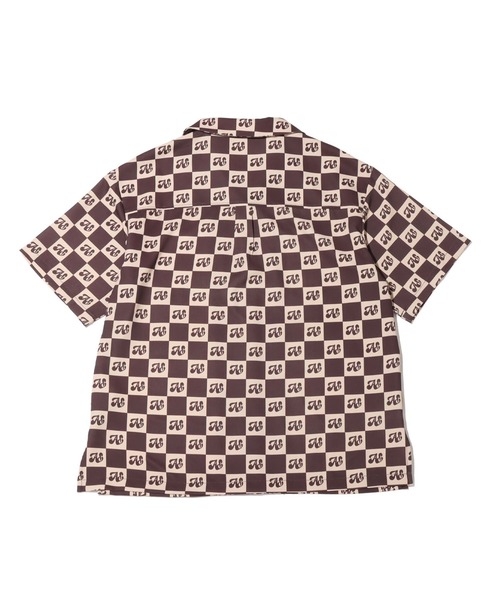 atmos pink（アトモスピンク）の「atmos pink チェッカー柄開襟シャツ（シャツ/ブラウス・レディース・ネイビー/ブルー/ブラウン・FREE）」の15枚目の写真