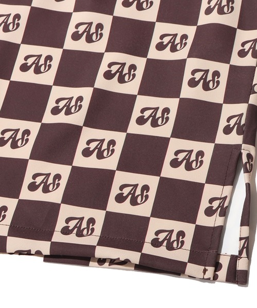 atmos pink（アトモスピンク）の「atmos pink チェッカー柄開襟シャツ（シャツ/ブラウス・レディース・ネイビー/ブルー/ブラウン・FREE）」の19枚目の写真