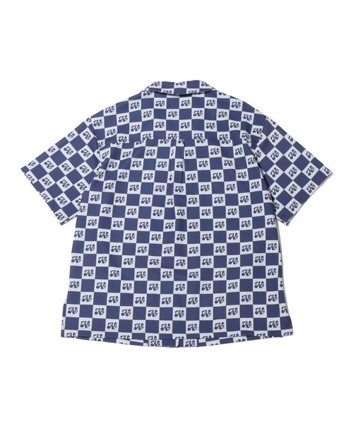 atmos pink（アトモスピンク）の「atmos pink チェッカー柄開襟シャツ（シャツ/ブラウス・レディース・ネイビー/ブルー/ブラウン・FREE）」の20枚目の写真