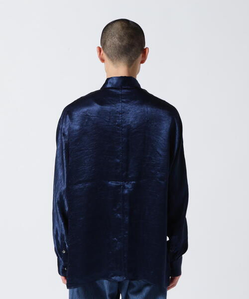 Toironier（トワロニエ）の「Toironier/トワロニエ/Satin Shirt/サテンシャツ（シャツ/ブラウス・メンズ・ネイビー/カーキ/ブラウン・FREE/F）」の22枚目の写真