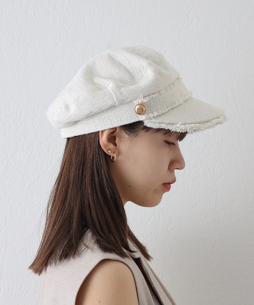 COLONY 2139(コロニートゥーワンスリーナイン)の「ツイードキャスケット(キャスケット・レディース・アイボリー/グレー・FREE)」の12枚目の写真