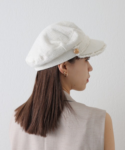 COLONY 2139(コロニートゥーワンスリーナイン)の「ツイードキャスケット(キャスケット・レディース・アイボリー/グレー・FREE)」の10枚目の写真