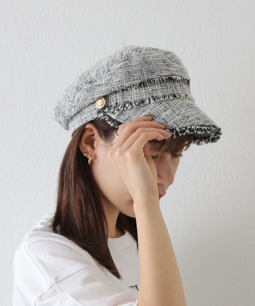 COLONY 2139(コロニートゥーワンスリーナイン)の「ツイードキャスケット(キャスケット・レディース・アイボリー/グレー・FREE)」の19枚目の写真