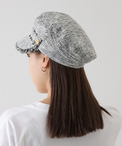 COLONY 2139(コロニートゥーワンスリーナイン)の「ツイードキャスケット(キャスケット・レディース・アイボリー/グレー・FREE)」の15枚目の写真