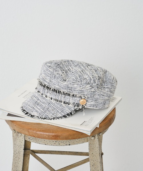 COLONY 2139(コロニートゥーワンスリーナイン)の「ツイードキャスケット(キャスケット・レディース・アイボリー/グレー・FREE)」の13枚目の写真