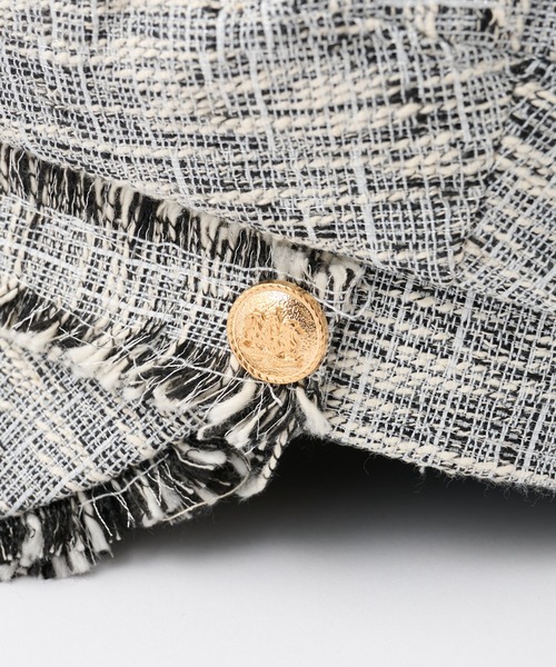 COLONY 2139(コロニートゥーワンスリーナイン)の「ツイードキャスケット(キャスケット・レディース・アイボリー/グレー・FREE)」の4枚目の写真