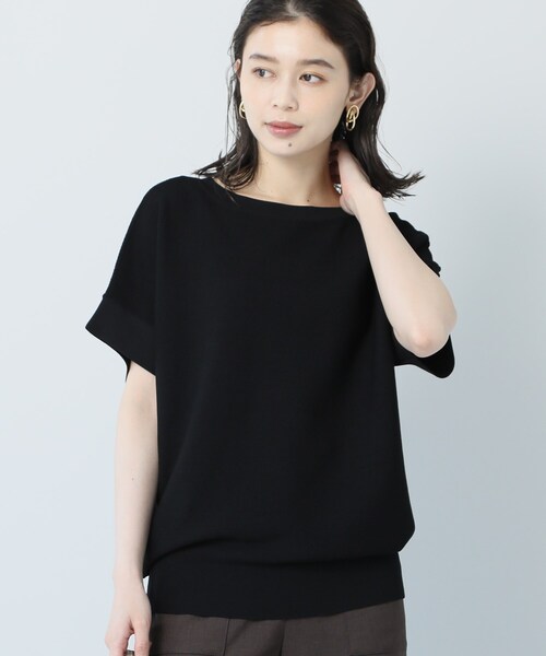 新品未使用タグ付き　アンタイトル　前後2WAY フレンチスリーブニット　M UNTITLED ニット セーター 2WAYフレンチスリーブニット レディース