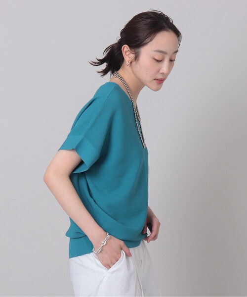 UNTITLED(アンタイトル)の「◆【再入荷!】前後2WAY フレンチスリーブニット(ニット/セーター・レディース・ライトグレー/ネイビー/オフホワイト/ブルー/マスタード/ホワイト系5/グリーン/パープル系/ブラック/ネイビー系6・02/44/48/00/04)」の20枚目の写真