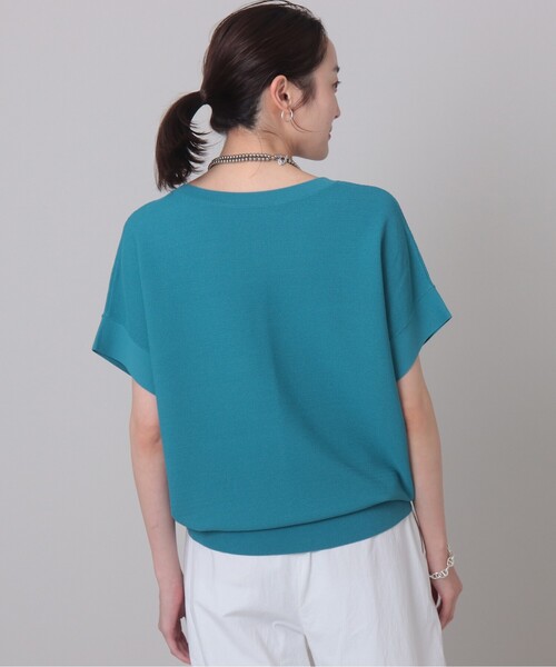UNTITLED(アンタイトル)の「◆【再入荷!】前後2WAY フレンチスリーブニット(ニット/セーター・レディース・ライトグレー/ネイビー/オフホワイト/ブルー/マスタード/ホワイト系5/グリーン/パープル系/ブラック/ネイビー系6・02/44/48/00/04)」の19枚目の写真