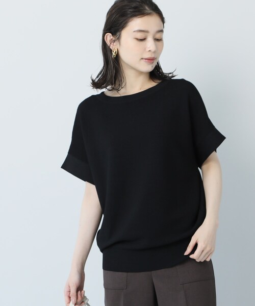 UNTITLED(アンタイトル)の「◆【再入荷!】前後2WAY フレンチスリーブニット(ニット/セーター・レディース・ライトグレー/ネイビー/オフホワイト/ブルー/マスタード/ホワイト系5/グリーン/パープル系/ブラック/ネイビー系6・02/44/48/00/04)」の17枚目の写真