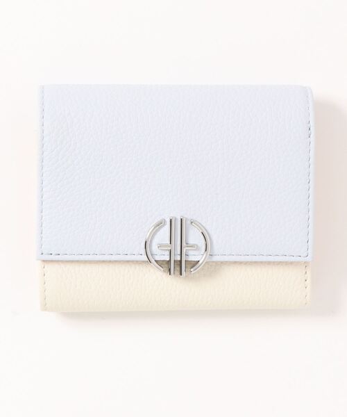 レザー スモール トライフォールド ウォレット womens