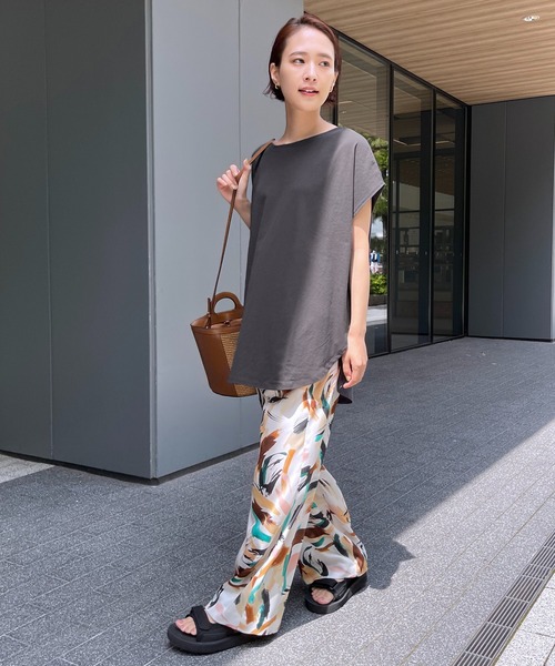 Spick & Span（スピックアンドスパン）の「COOL TOUCH ヴィンテージ天竺フレンチT（Tシャツ/カットソー・レディース・ホワイト/グレー/ブルー/グリーン・FREE）」の21枚目の写真