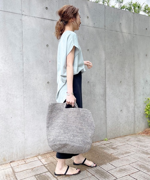 Spick & Span（スピックアンドスパン）の「COOL TOUCH ヴィンテージ天竺フレンチT（Tシャツ/カットソー・レディース・ホワイト/グレー/ブルー/グリーン・FREE）」の11枚目の写真
