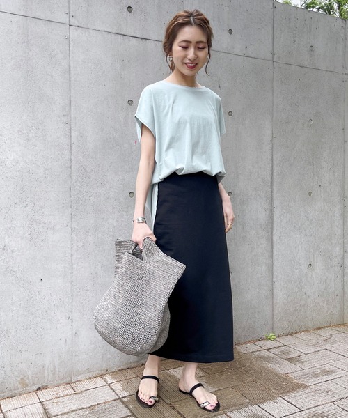 Spick & Span（スピックアンドスパン）の「COOL TOUCH ヴィンテージ天竺フレンチT（Tシャツ/カットソー・レディース・ホワイト/グレー/ブルー/グリーン・FREE）」の17枚目の写真