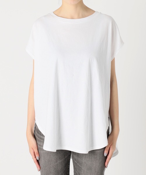 Spick & Span（スピックアンドスパン）の「COOL TOUCH ヴィンテージ天竺フレンチT（Tシャツ/カットソー・レディース・ホワイト/グレー/ブルー/グリーン・FREE）」の14枚目の写真