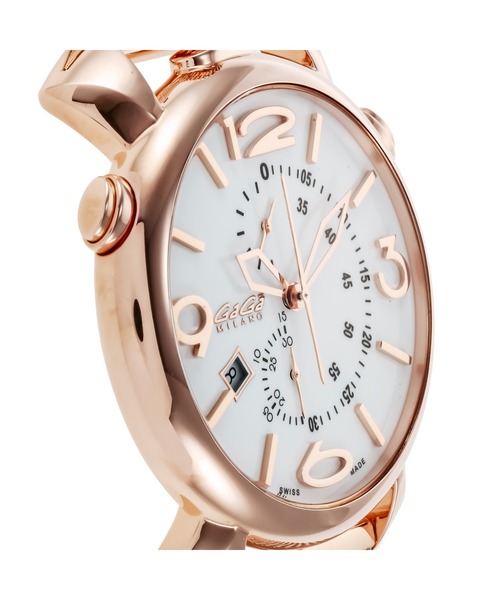 GaGa MILANO（ガガミラノ）の「GaGa MILANO/ガガミラノ THINCHRONO46MM 腕時計 509801BR-NEW メンズ（アナログ腕時計・メンズ・ピンクゴールド・FREE）」の7枚目の写真