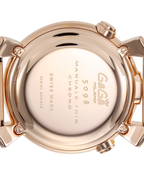 GaGa MILANO（ガガミラノ）の「GaGa MILANO/ガガミラノ THINCHRONO46MM 腕時計 509801BR-NEW メンズ（アナログ腕時計・メンズ・ピンクゴールド・FREE）」の5枚目の写真