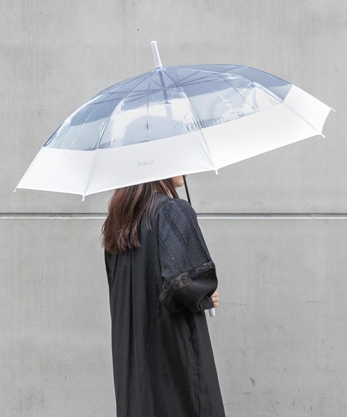 SMELLY（スメリー）の「プーリアビニール傘（長傘・レディース・パープル/グレー/ミント/クリア/ブルー系その他/オレンジ系その他・FREE）」の4枚目の写真