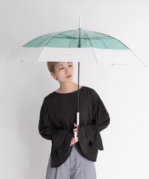 SMELLY（スメリー）の「プーリアビニール傘（長傘・レディース・パープル/グレー/ミント/クリア/ブルー系その他/オレンジ系その他・FREE）」の3枚目の写真