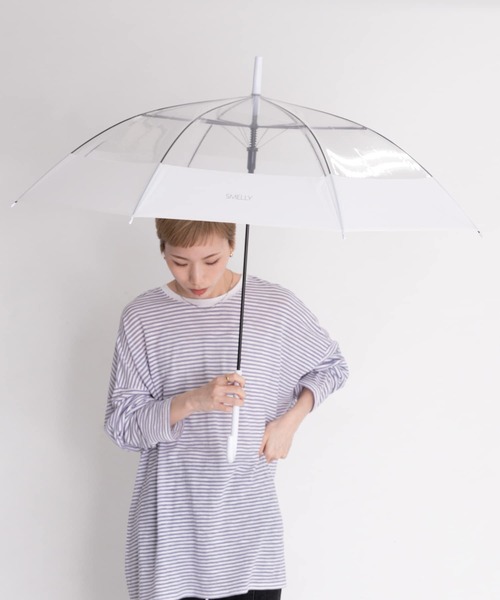 SMELLY（スメリー）の「プーリアビニール傘（長傘・レディース・パープル/グレー/ミント/クリア/ブルー系その他/オレンジ系その他・FREE）」の6枚目の写真