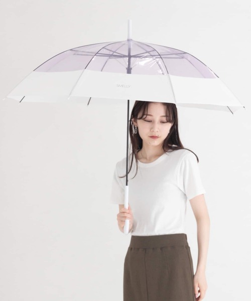 SMELLY（スメリー）の「プーリアビニール傘（長傘・レディース・パープル/グレー/ミント/クリア/ブルー系その他/オレンジ系その他・FREE）」の9枚目の写真