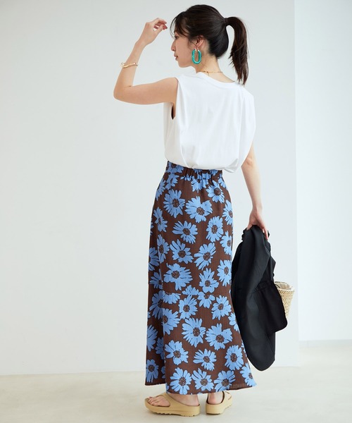 VIS（ビス）の「フラワープリントマーメイドスカート（スカート・レディース・ダークブラウン/ブラウン系その他/ベージュ系その他・M/S）」の14枚目の写真
