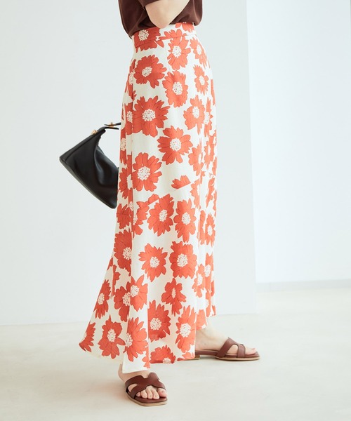 VIS（ビス）の「フラワープリントマーメイドスカート（スカート・レディース・ダークブラウン/ブラウン系その他/ベージュ系その他・M/S）」の18枚目の写真