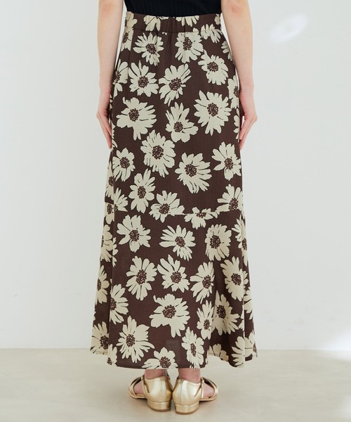 VIS（ビス）の「フラワープリントマーメイドスカート（スカート・レディース・ダークブラウン/ブラウン系その他/ベージュ系その他・M/S）」の9枚目の写真