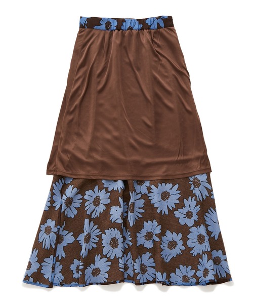 VIS（ビス）の「フラワープリントマーメイドスカート（スカート・レディース・ダークブラウン/ブラウン系その他/ベージュ系その他・M/S）」の17枚目の写真