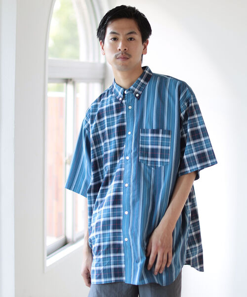 BEAMS（ビームス）の「BEAMS / マドラスチェック クレイジーパターン シャツ（シャツ/ブラウス・メンズ・レッド/ブルー・SMALL/MEDIUM/LARGE/X-LARGE）」の8枚目の写真