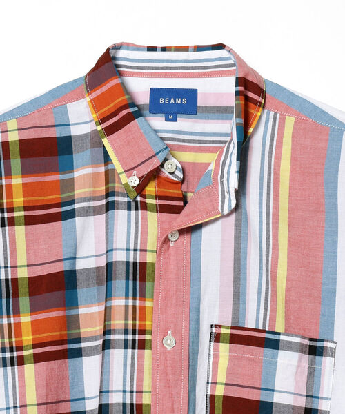 BEAMS（ビームス）の「BEAMS / マドラスチェック クレイジーパターン シャツ（シャツ/ブラウス・メンズ・レッド/ブルー・SMALL/MEDIUM/LARGE/X-LARGE）」の10枚目の写真