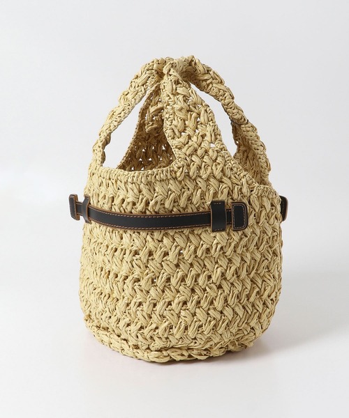 ANITA BILARDI(アニタビラルディ)の「Anita Bilardi MAYA SMALL P-RAFIA(ハンドバッグ・レディース・オフホワイト/ナチュラル・-)」の7枚目の写真