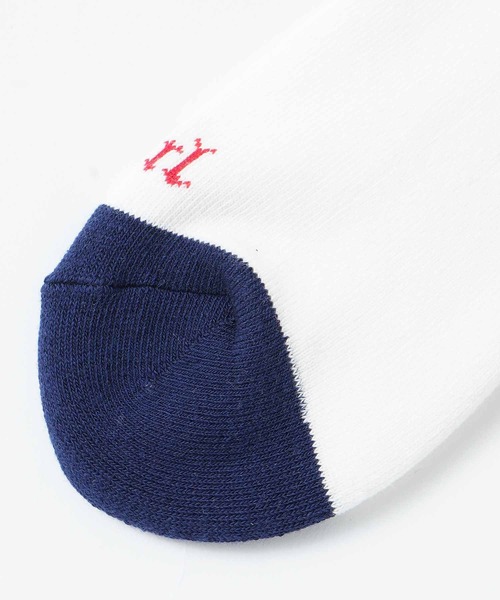 X-girl(エックスガール)の「OLD ENGLISH LOGO LINE RIB SOCKS(ソックス/靴下・レディース・ホワイト/ブラック/グレー・ONE SIZE)」の8枚目の写真