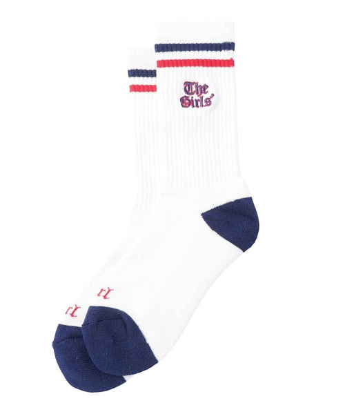 X-girl(エックスガール)の「OLD ENGLISH LOGO LINE RIB SOCKS(ソックス/靴下・レディース・ホワイト/ブラック/グレー・ONE SIZE)」の15枚目の写真