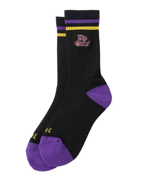 X-girl(エックスガール)の「OLD ENGLISH LOGO LINE RIB SOCKS(ソックス/靴下・レディース・ホワイト/ブラック/グレー・ONE SIZE)」の17枚目の写真