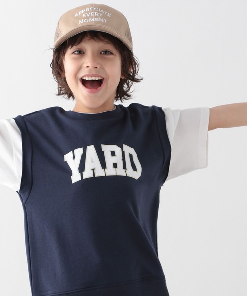 GLOBAL WORK(グローバルワーク)の「DRY/カレッジレイヤード/キッズ/296207(Tシャツ/カットソー・キッズ・ネイビー/ホワイト系その他・110cm/100cm/120cm/130cm/140cm/150cm/160cm)」の2枚目の写真