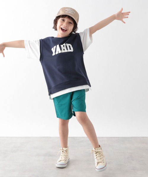 GLOBAL WORK(グローバルワーク)の「DRY/カレッジレイヤード/キッズ/296207(Tシャツ/カットソー・キッズ・ネイビー/ホワイト系その他・110cm/100cm/120cm/130cm/140cm/150cm/160cm)」の8枚目の写真